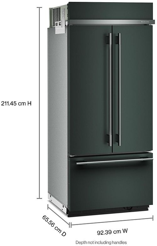 KitchenAid® 36" 20.8 Cu. Ft. Juniper Built In French Door Refrigerator with Platinum Interior-3