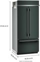 KitchenAid® 36" 20.8 Cu. Ft. Juniper Built In French Door Refrigerator with Platinum Interior-3
