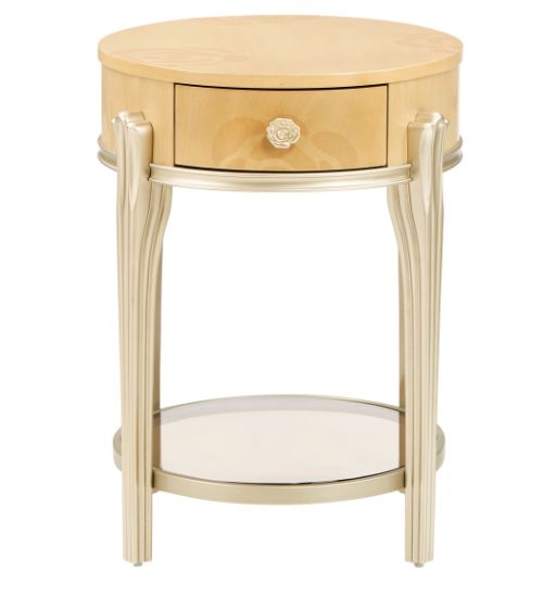 Michael Amini® Camellia Field Caramel Round End Table-2