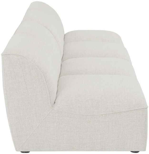 Meridian Furniture Miramar 4-Piece Cream 132" Upholstered Modular Armless Sofa-3