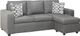 Titus Furniture Grey 2-Piece Reversible Chaise Sectional Sofa-0