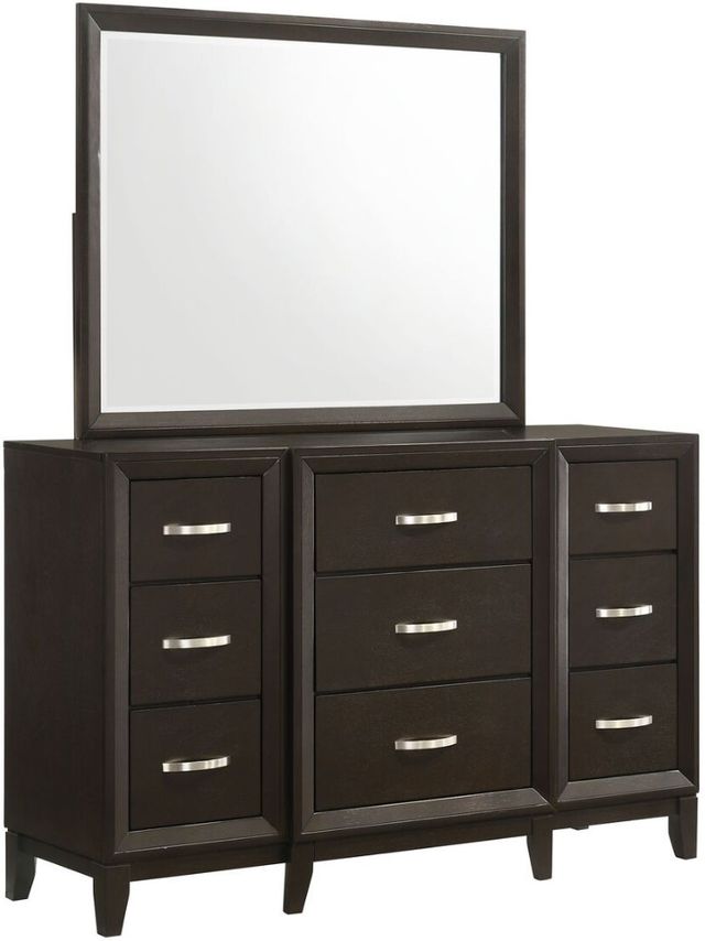 black wood dresser with mirror Cavelle - 6-Drawer Dresser and Mirror
