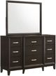 Elements International Beaumont Merlot Dresser and Mirror-0