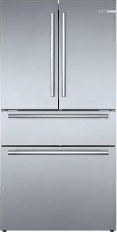 Bosch® 800 Series 36 in. 20.5 Cu. Ft. Stainless Steel Counter Depth French Door Refrigerator