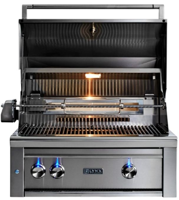 LYNX® Professional 2-Burner Desert Sage Built-In Liquid Propane Grill with 1 Trident Infrared Burner, 1 Ceramic Burner and Rotisserie-2
