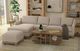 International Furniture Direct Samba Beige/Sand Drift Square Ottoman-1