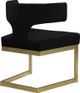 Meridian Furniture Alexandra Black/Gold Velvet Dining Chair-3