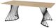 Coaster® Altus Natural Oak Dining Table with Gunmetal Base-2