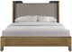 Bernards Calia Beige/Brown Queen Upholstered Panel Bed-2