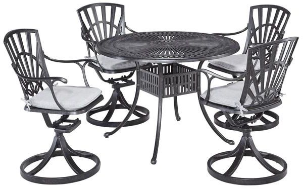 homestyles® Grenada 5-Piece Charcoal Outdoor Dining Set -0