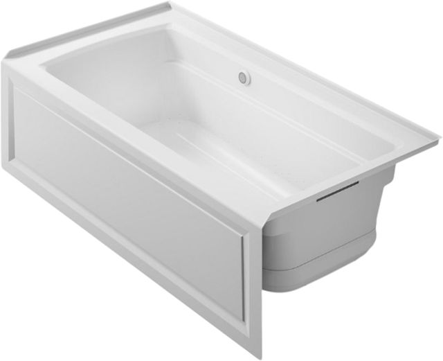 KOHLER® Archer® Ice Grey 60" x 32" Alcove Heated BubbleMassage™ Air Bath with Bask® Heated Surface-0