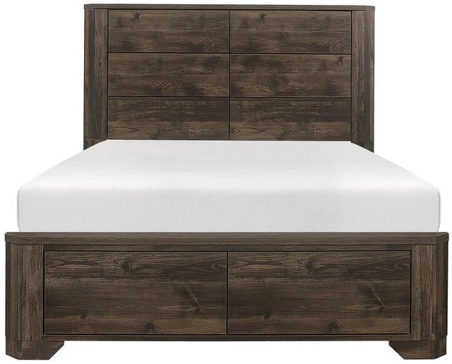 Mazin Furniture Jocelyn Rustic Brown Queen Panel Bed-1