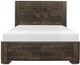 Mazin Furniture Jocelyn Rustic Brown Queen Panel Bed-1