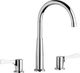 Elkay Chrome 8" Centerset Concealed Deck Mount Faucet with Gooseneck Spout, 4" Lever Handles and Stop-0