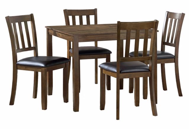 Mazin Furniture Faust 5-Piece Dark Brown Dining Set-0