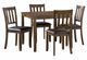 Mazin Furniture Faust 5-Piece Dark Brown Dining Set-0