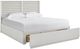 Universal Explore Home™ Oasis White Sandblasted Quartered Pine Shoreline Panel Storage King Bed-0
