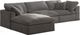 Meridian Furniture Cozy 4-Piece Grey Velvet Cloud Modular Sectional-1
