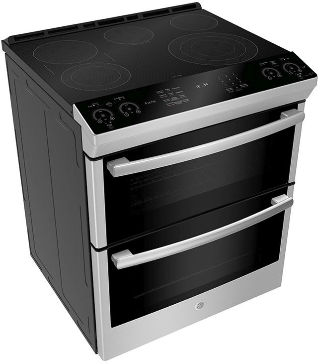 GE Profile™ 30" Fingerprint Resistant Stainless Steel Slide In Double Oven Electric Range-1