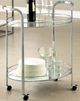 Furniture of America® Loule Chrome Serving Cart-0