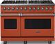 Viking® 5 Series 48" Spiced Cider Pro Style Dual Fuel (NG) Range with Polished Chrome Trim-0