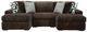 Signature Design by Ashley® Midnight-Madness 3-Piece Chocolate U-Shaped Sectional and Double Chaise-0