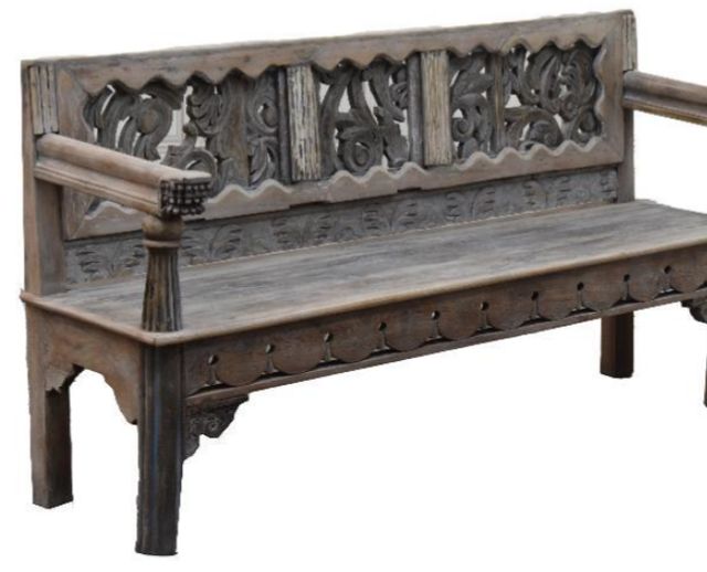Jaipur Furniture Wdn Brown Architectural Bench-1