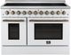 FORNO® Paolo 48" White Freestanding Induction Range -0