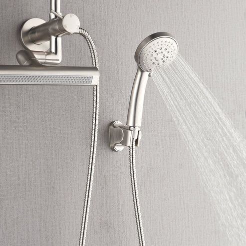 Forno Acqua AcquaFALL Mini Brushed Nickel Retrofit Shower System-2