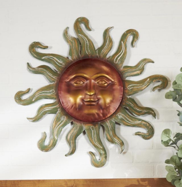 Deco Marche Copper Sun Wall Decor-4