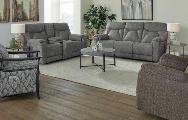 Southern Motion™ Customizable Conrad Manual Reclining Loveseat with Console and Hidden Cupholders-1