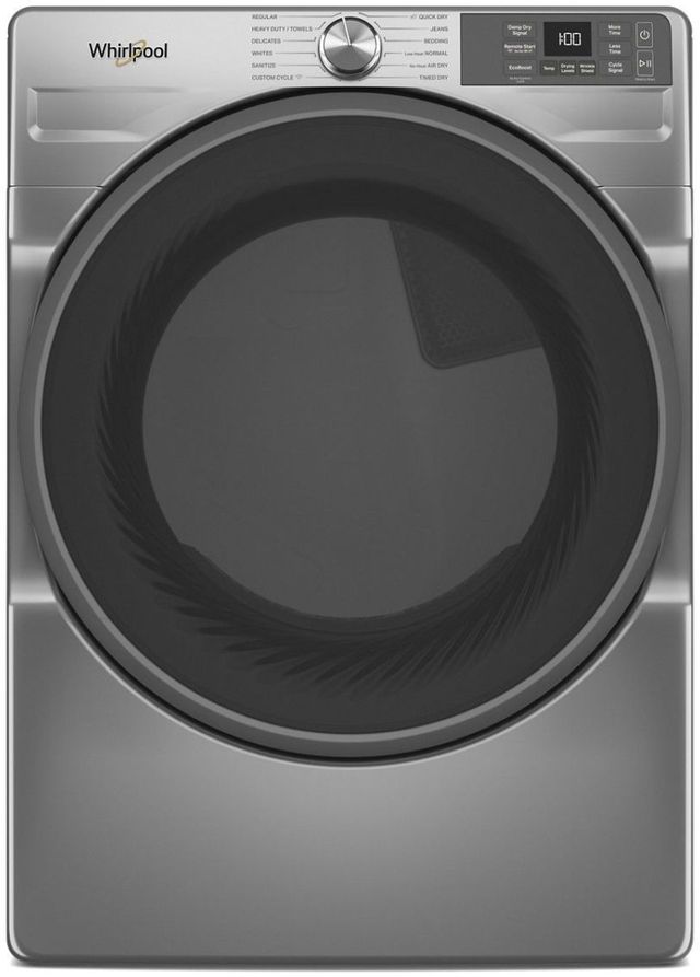 Whirlpool® 7.4 Cu. Ft. Radiant Silver Front Load Gas Dryer with Wrinkle Shield™ Option-0