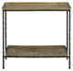 Currey & Company Boyles Antique Brass Side Table with Black Iron Frame-0