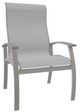Telescope Casual Belle Isle Abalone/Warm Gray Aluminum/Fabric Outdoor Sling Supreme Arm Chair with Cape Gray Rustic Polymer Arm Accent-0