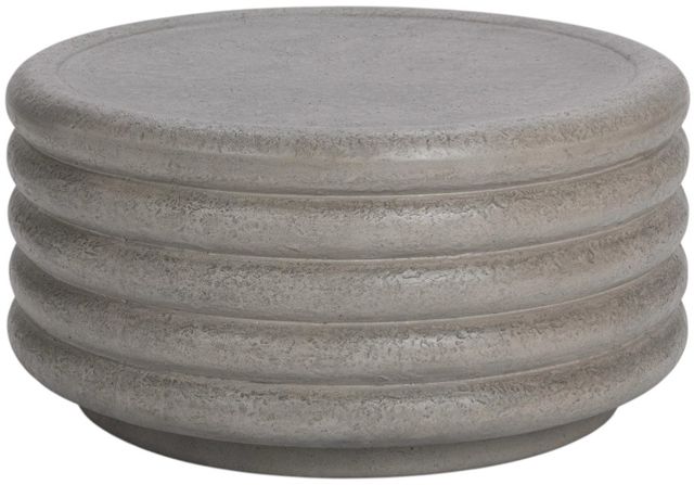 Classic Home Reva Dark Gray Concrete Outdoor Coffee Table-0