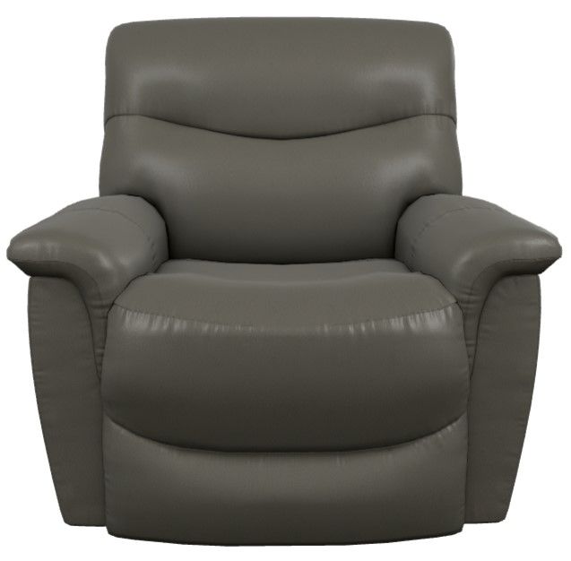 La-Z-Boy® James Charcoal Leather Power Rocking Recliner with Headrest-1