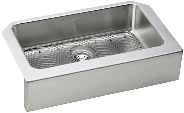 Elkay Lustertone® Classic Lustruous Satin 33" x 21" Single Bowl Farmhouse Sink Kit-0