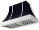 La Cornue CornuFé Cascade 44" Matte Black Wall Mounted Range Hood with Polished Chrome Trim-0