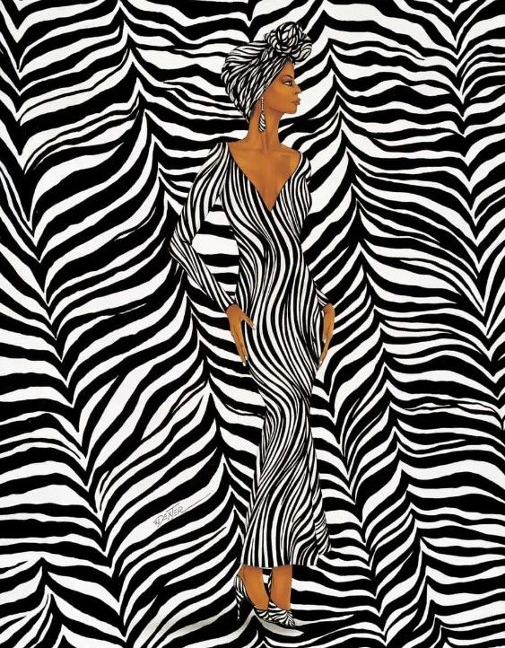 Classy Art Zebra Inspired Fashion by Dexter Griffin Wall Art-2