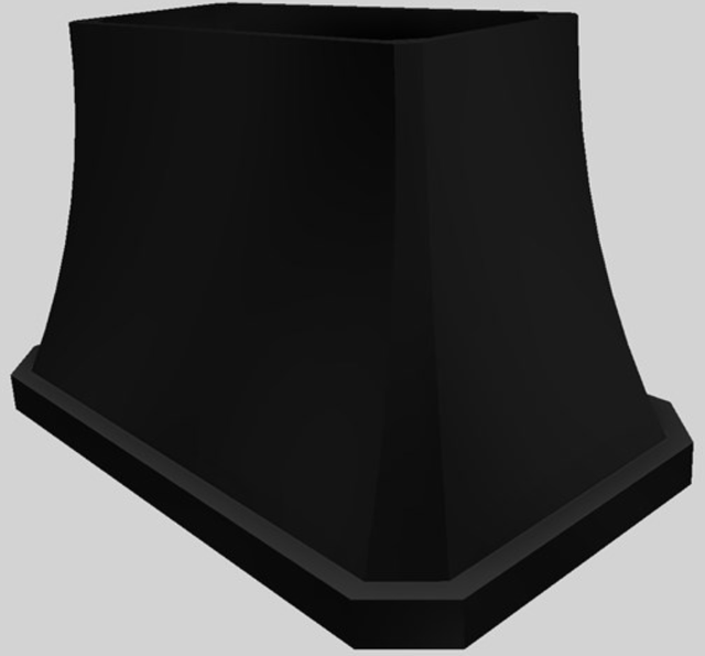 Vent-A-Hood® Designer Series 48" Black Island Range Hood-3