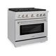 ZLINE 36" Satin Stainless Steel Pro Style Gas Range with 6 Brass Burners-2