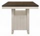ACME Furniture Tasnim Oak Counter Height Table with Antique White Base-3