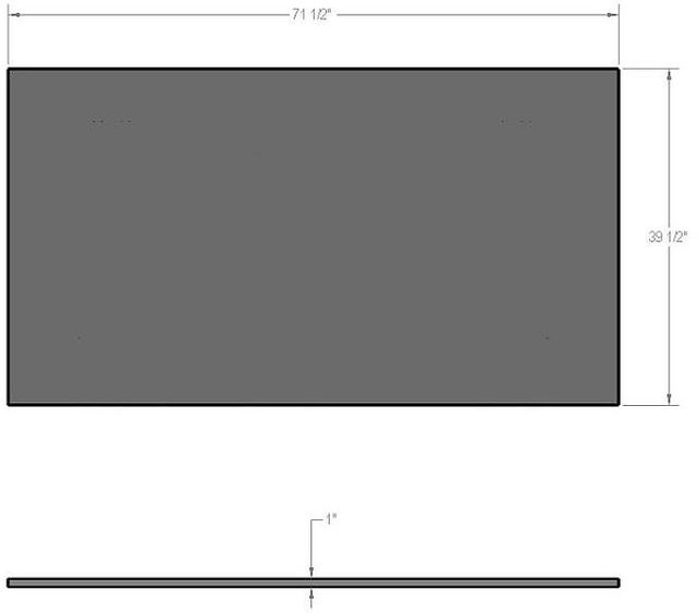 Amisco Customizable Gemma 72" Rectangular Pub Table with 1" White Oak Veneer Top-1