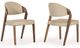 VIG Furniture Modrest Arlo 2-Piece Beige/Walnut Dining Chair Set-0