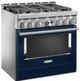 KitchenAid® 36" Ink Blue Smart Pro Style Gas Range-1