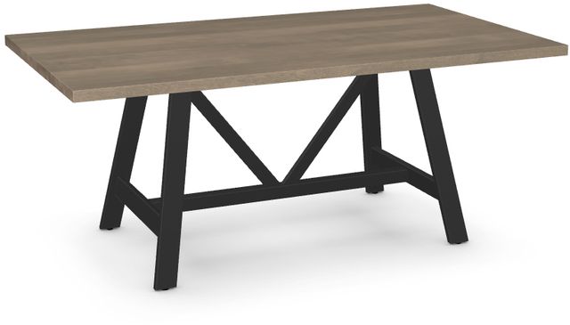 Amisco Customizable Alys Octavia Rectangular Table with 72" Solid Birch Table Top-0