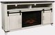 Jofran Inc. Madison County Vintage White Electric Fireplace Media Console-0