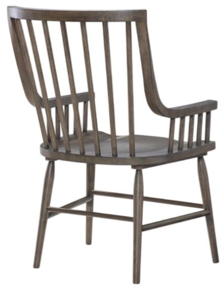 Legacy Classic Xxx's and Ooo's Cocoa Windsor Dining Arm Chair-2
