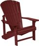 C.R. Plastics Generation Line Burgundy Classic Adirondack Outdoor Chair-0