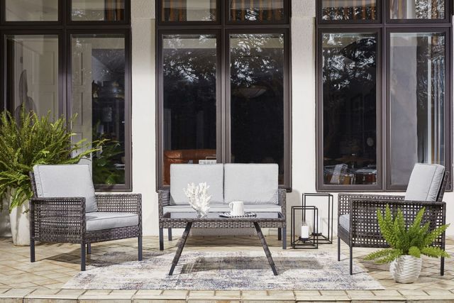 Signature Design by Ashley® Lainey 4-Piece Brown/Grey Outdoor Gathering Set-3